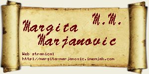 Margita Marjanović vizit kartica
